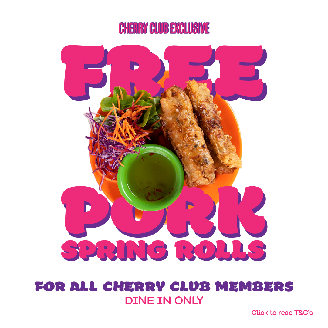 Free Pork Spring Rolls for Cherry Club Members